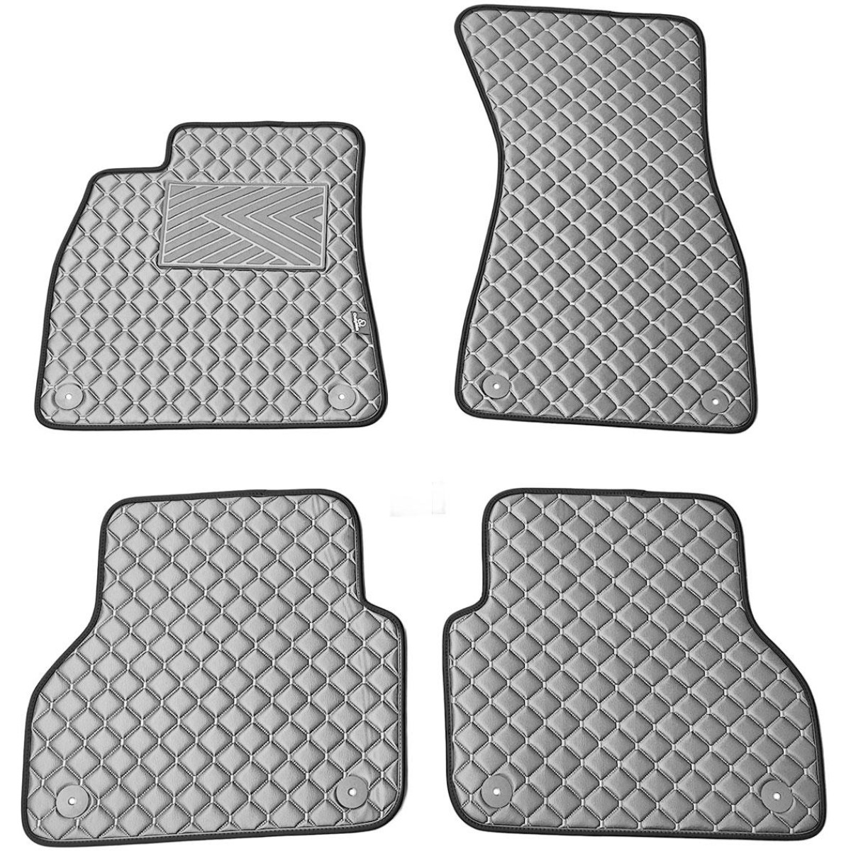Eko ādas paklājiņi QuiltyMats AUDI A7 2018-2025g. (Pelēks / pelēkas šuves)