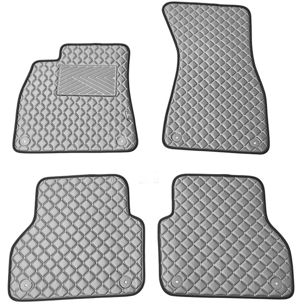 Eko ādas paklājiņi QuiltyMats AUDI A7 2018-2025g. (Pelēks / pelēkas šuves)