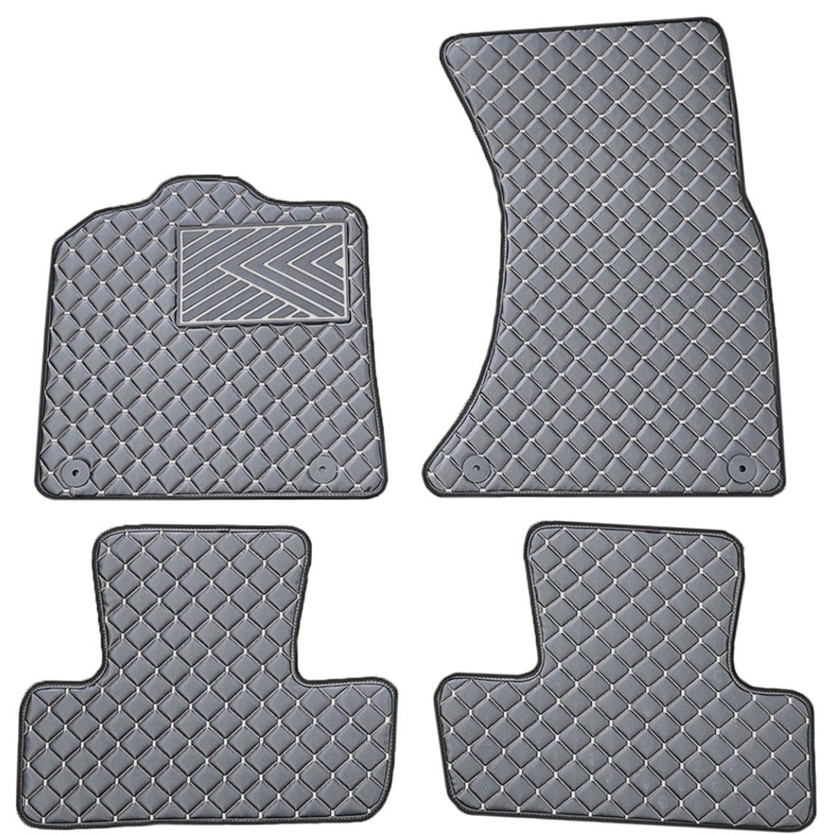 Eko ādas paklājiņi QuiltyMats AUDI Q5 2008-2016g. (Pelēks / pelēkas šuves)