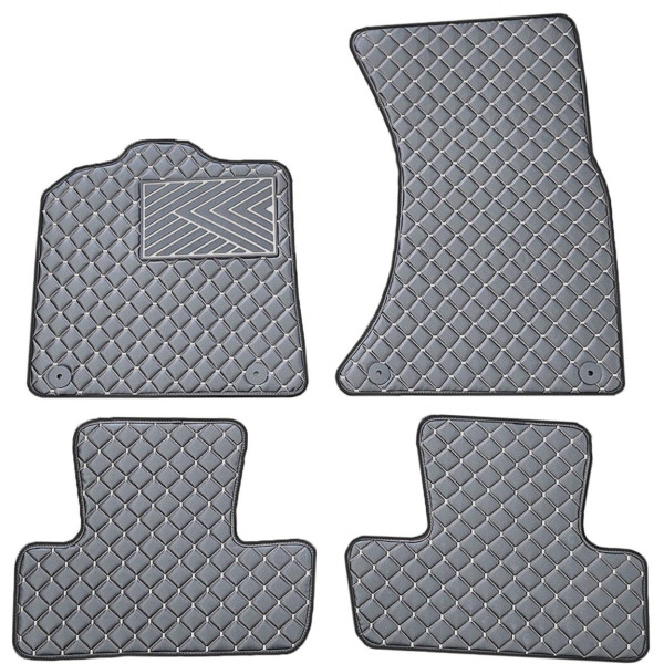 Eko ādas paklājiņi QuiltyMats AUDI Q5 2008-2016g. (Pelēks / pelēkas šuves)