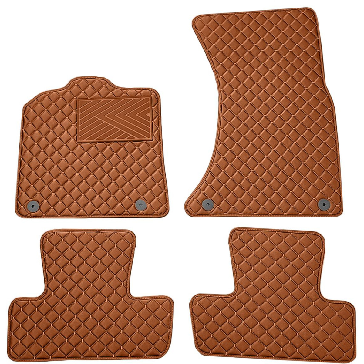 Eko ādas paklājiņi QuiltyMats AUDI Q5 2008-2016g. (Brūns / brūnas šuves)