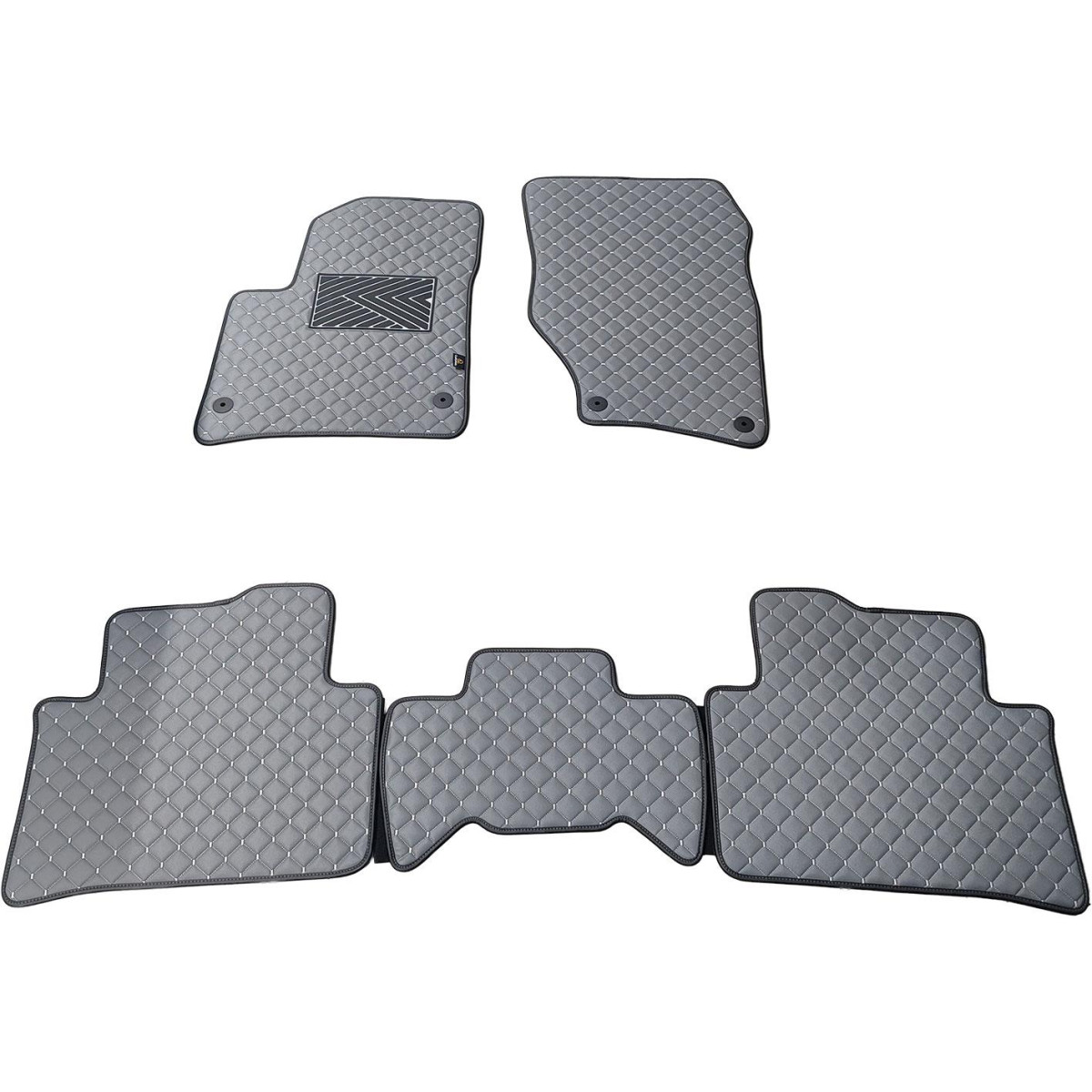 Eko ādas paklājiņi QuiltyMats AUDI Q7 2005-2015g. (Pelēks / pelēkas šuves)