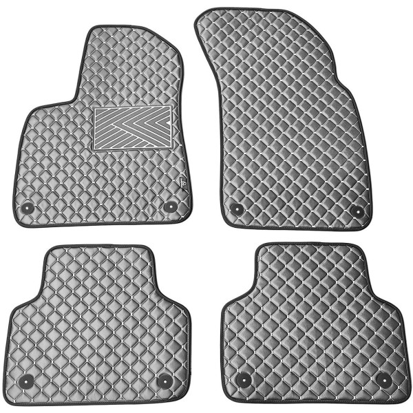 Eko ādas paklājiņi QuiltyMats AUDI Q7 no 2015g. (Pelēks / pelēkas šuves)