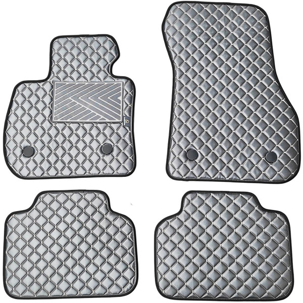 Eko ādas paklājiņi QuiltyMats BMW 2 ser. 2014-2021g. (F45) (Pelēks / pelēkas šuves)