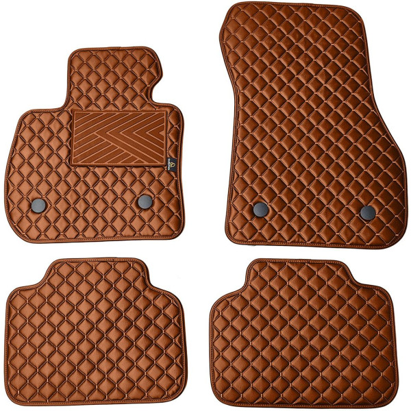 Eko ādas paklājiņi QuiltyMats BMW 2 ser. 2014-2021g. (F45) (Brūns / brūnas šuves)
