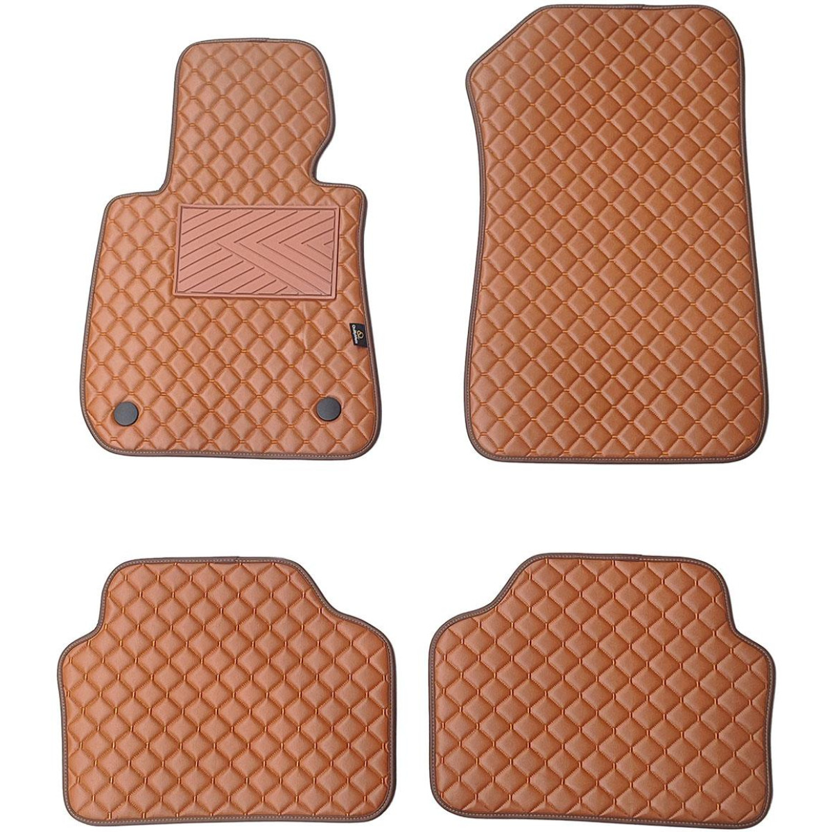 Eko ādas paklājiņi QuiltyMats BMW 3 ser. 2005-2012g. (E90/E91) (Brūns / brūnas šuves)