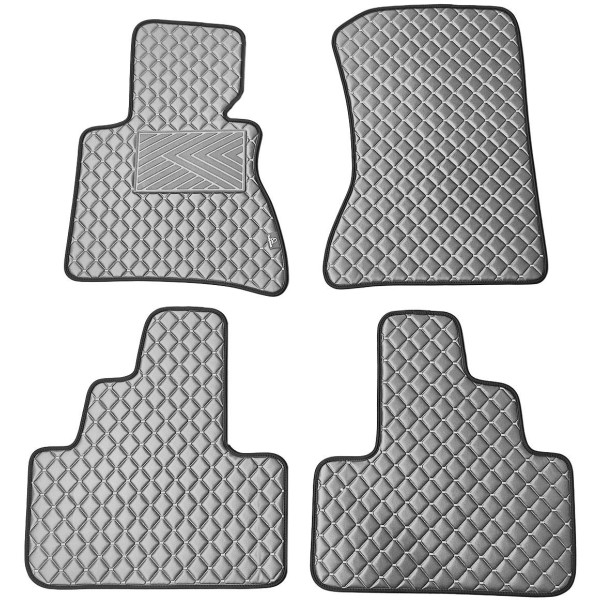 Eko ādas paklājiņi QuiltyMats BMW X3 2003-2010g. (E83) (Pelēks / pelēkas šuves)