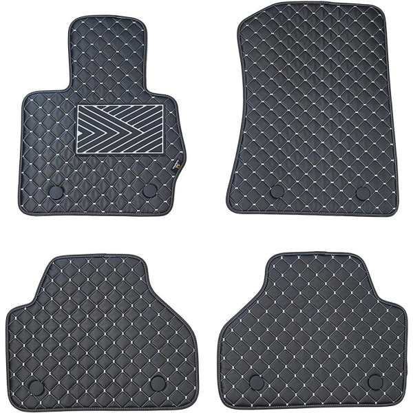 Eko ādas paklājiņi QuiltyMats BMW X3 2010-2017g. (F25) (Melna / pelēkas šuves)