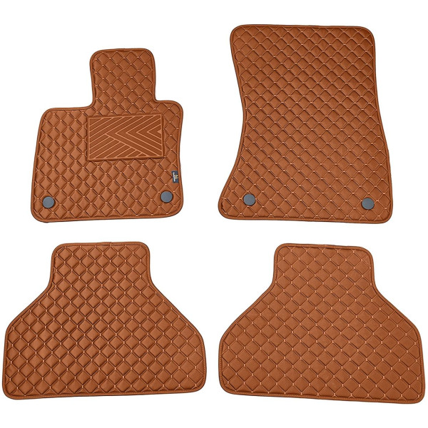 Eko ādas paklājiņi QuiltyMats BMW X5 2007-2013g. (E70) (Brūns / brūnas šuves)