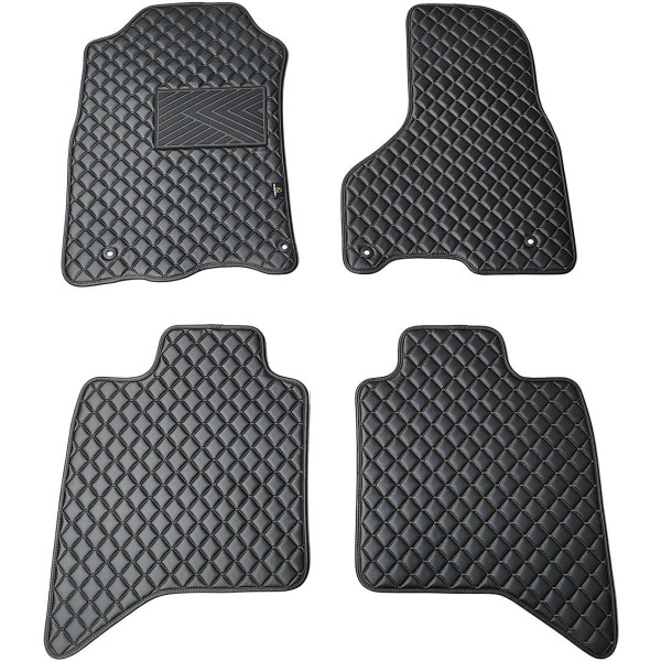 Eko ādas paklājiņi QuiltyMats DODGE RAM 2009-2019g. (Melna / melnas šuves)