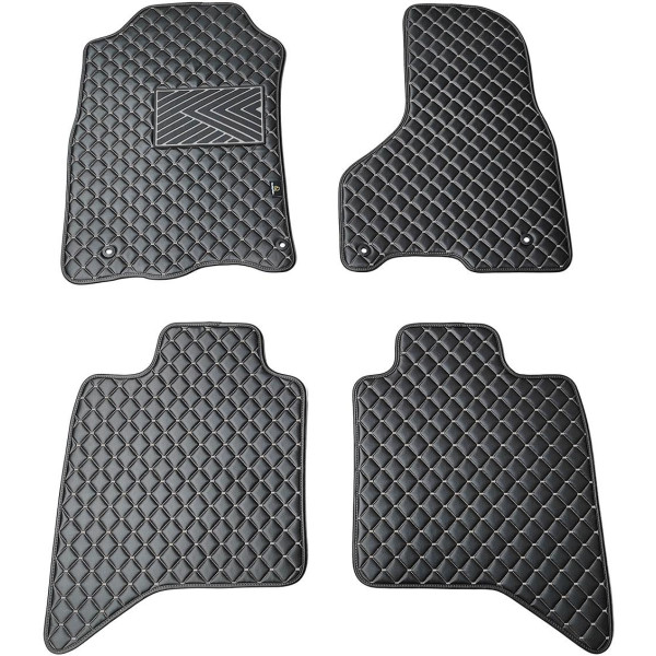 Eko ādas paklājiņi QuiltyMats DODGE RAM 2009-2019g. (Melna / pelēkas šuves)