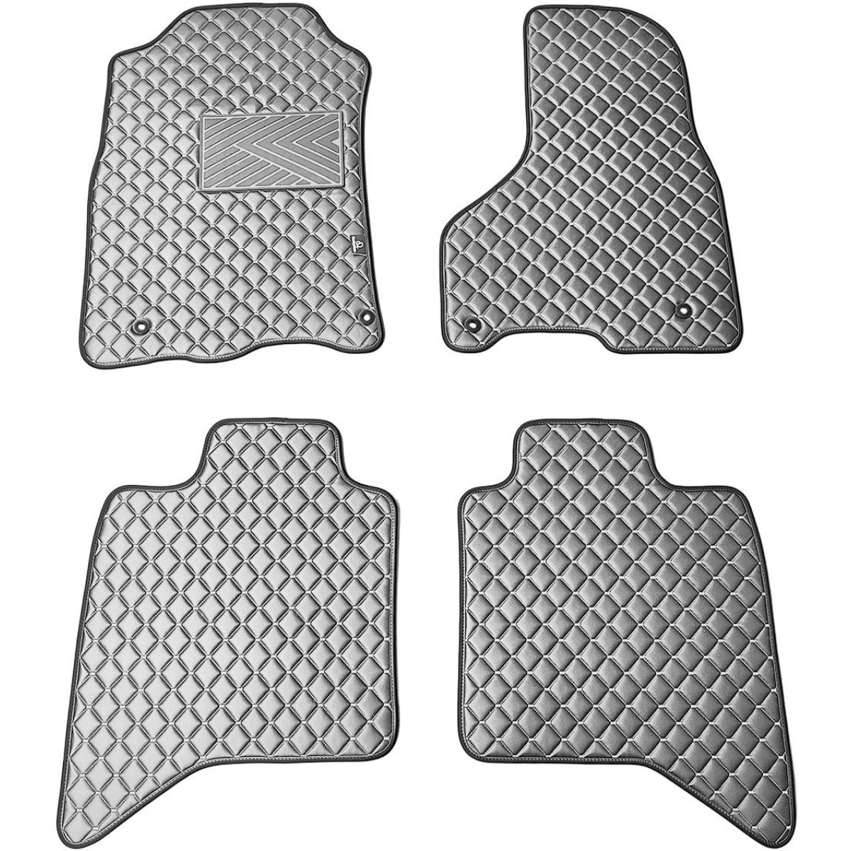 Eko ādas paklājiņi QuiltyMats DODGE RAM 2009-2019g. (Pelēks / pelēkas šuves)