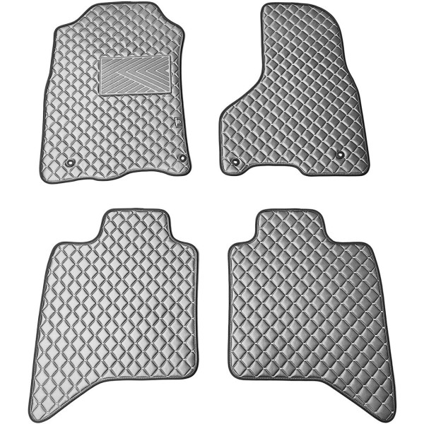 Eko ādas paklājiņi QuiltyMats DODGE RAM 2009-2019g. (Pelēks / pelēkas šuves)