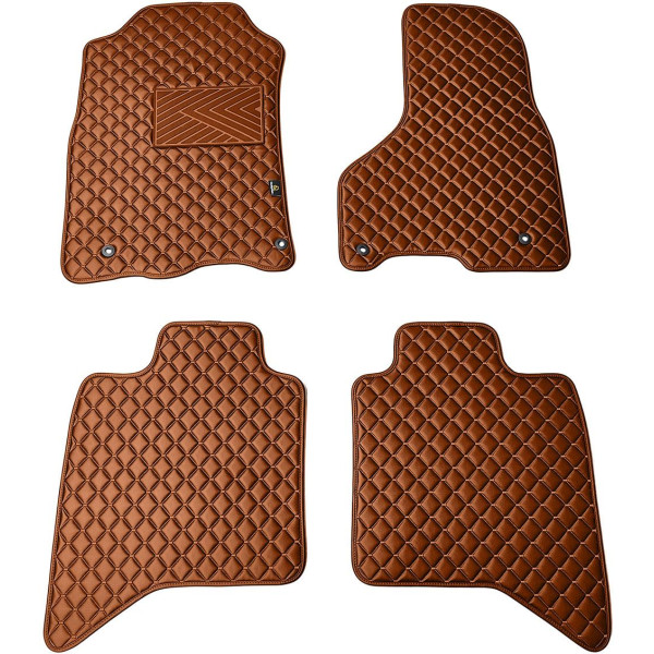 Eko ādas paklājiņi QuiltyMats DODGE RAM 2009-2019g. (Brūns / brūnas šuves)