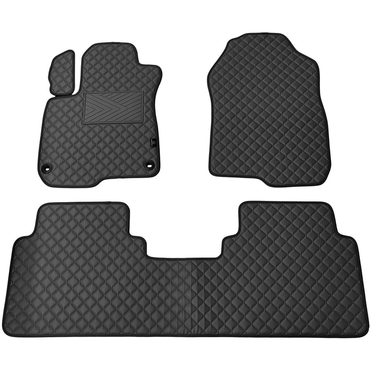 Eko ādas paklājiņi QuiltyMats HONDA CR-V 2017-2023g. (Melna / melnas šuves)