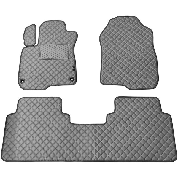 Eko ādas paklājiņi QuiltyMats HONDA CR-V 2017-2023g. (Pelēks / pelēkas šuves)