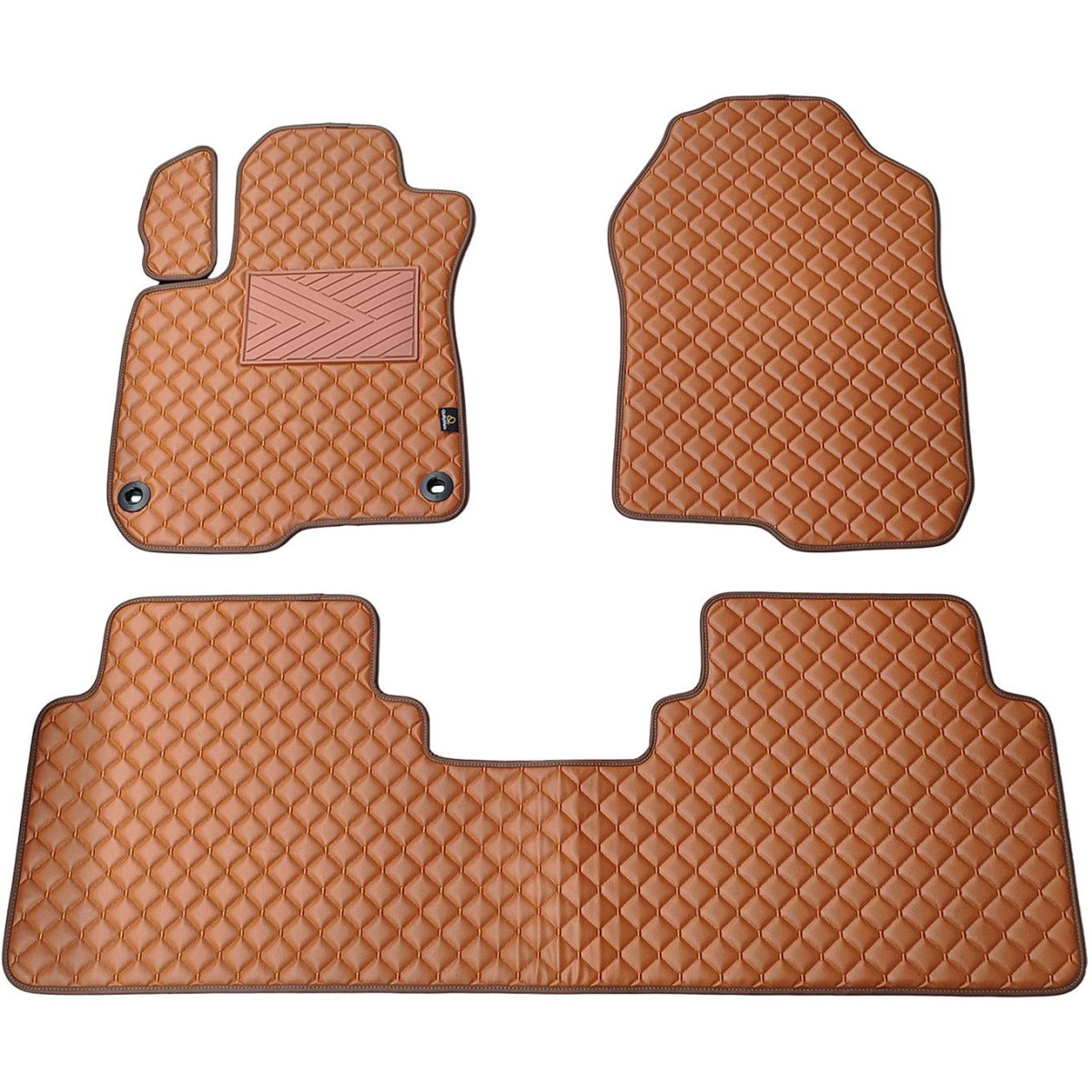 Eko ādas paklājiņi QuiltyMats HONDA CR-V 2017-2023g. (Brūns / brūnas šuves)