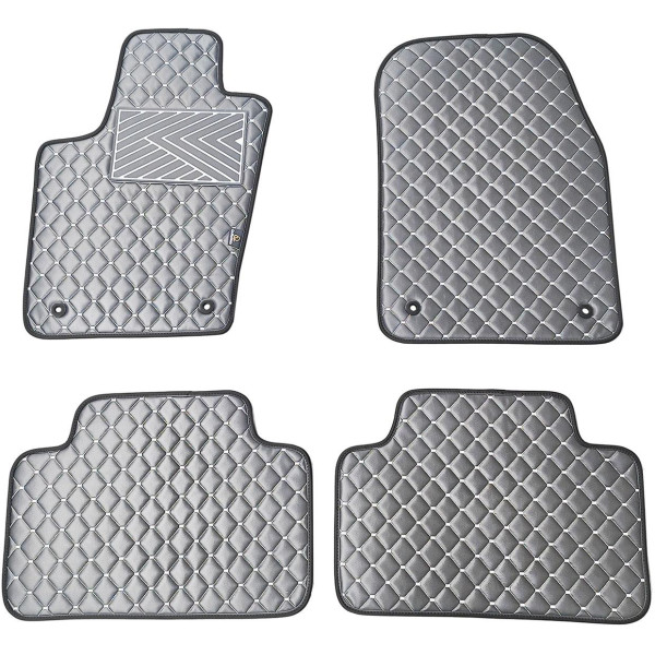 Eko ādas paklājiņi QuiltyMats JEEP GRAND CHEROKEE 2010-2020g. (Pelēks / pelēkas šuves)