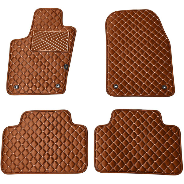 Eko ādas paklājiņi QuiltyMats JEEP GRAND CHEROKEE 2010-2020g. (Brūns / brūnas šuves)