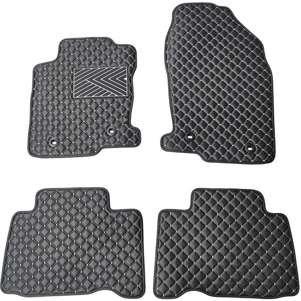 Eko ādas paklājiņi QuiltyMats LEXUS NX 2014-2021g. (Melna / pelēkas šuves)