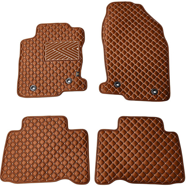 Eko ādas paklājiņi QuiltyMats LEXUS NX 2014-2021g. (Brūns / brūnas šuves)