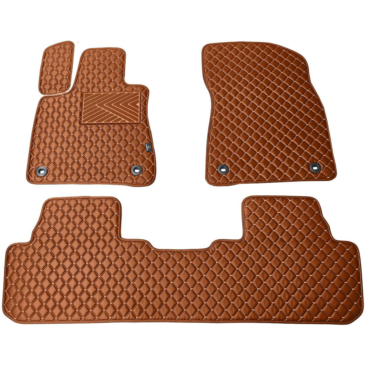 Eko ādas paklājiņi QuiltyMats LEXUS RX 2015-2022g. (Brūns / brūnas šuves)