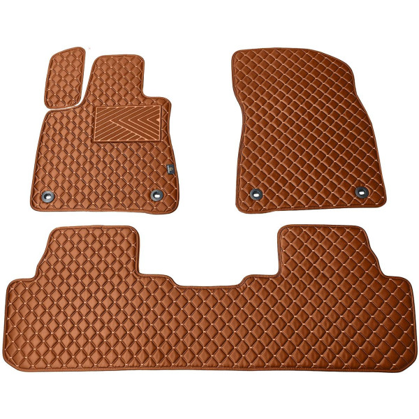 Eko ādas paklājiņi QuiltyMats LEXUS RX 2015-2022g. (Brūns / brūnas šuves)