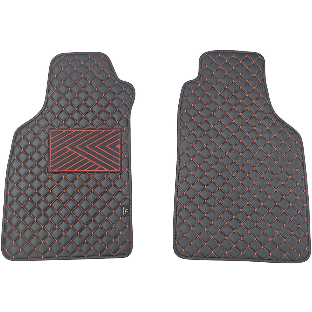 Eko ādas paklājiņi QuiltyMats LIGIER JS50 no 2012g. (Melna / sarkanas šuves)