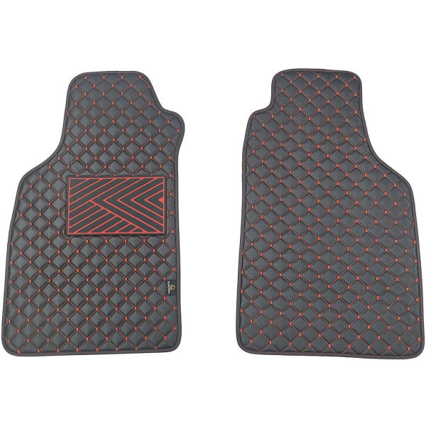 Eko ādas paklājiņi QuiltyMats LIGIER JS50 no 2012g. (Melna / sarkanas šuves)