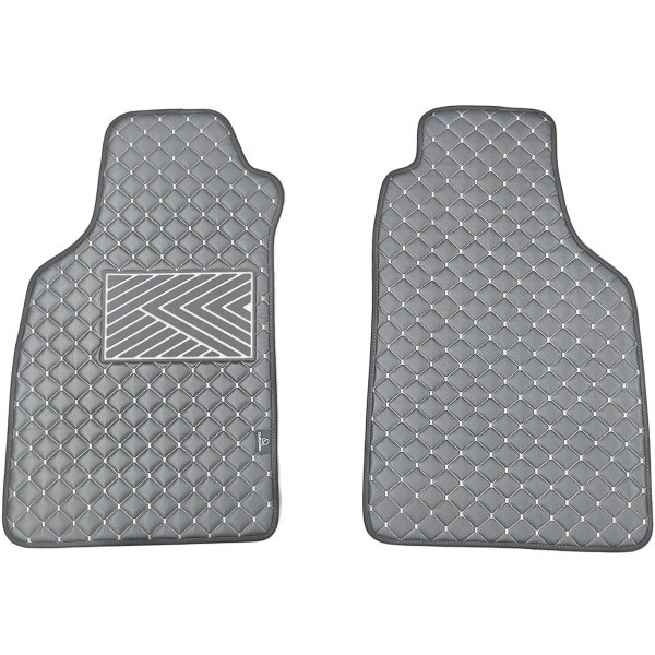 Eko ādas paklājiņi QuiltyMats LIGIER JS50 no 2012g. (Pelēks / pelēkas šuves)