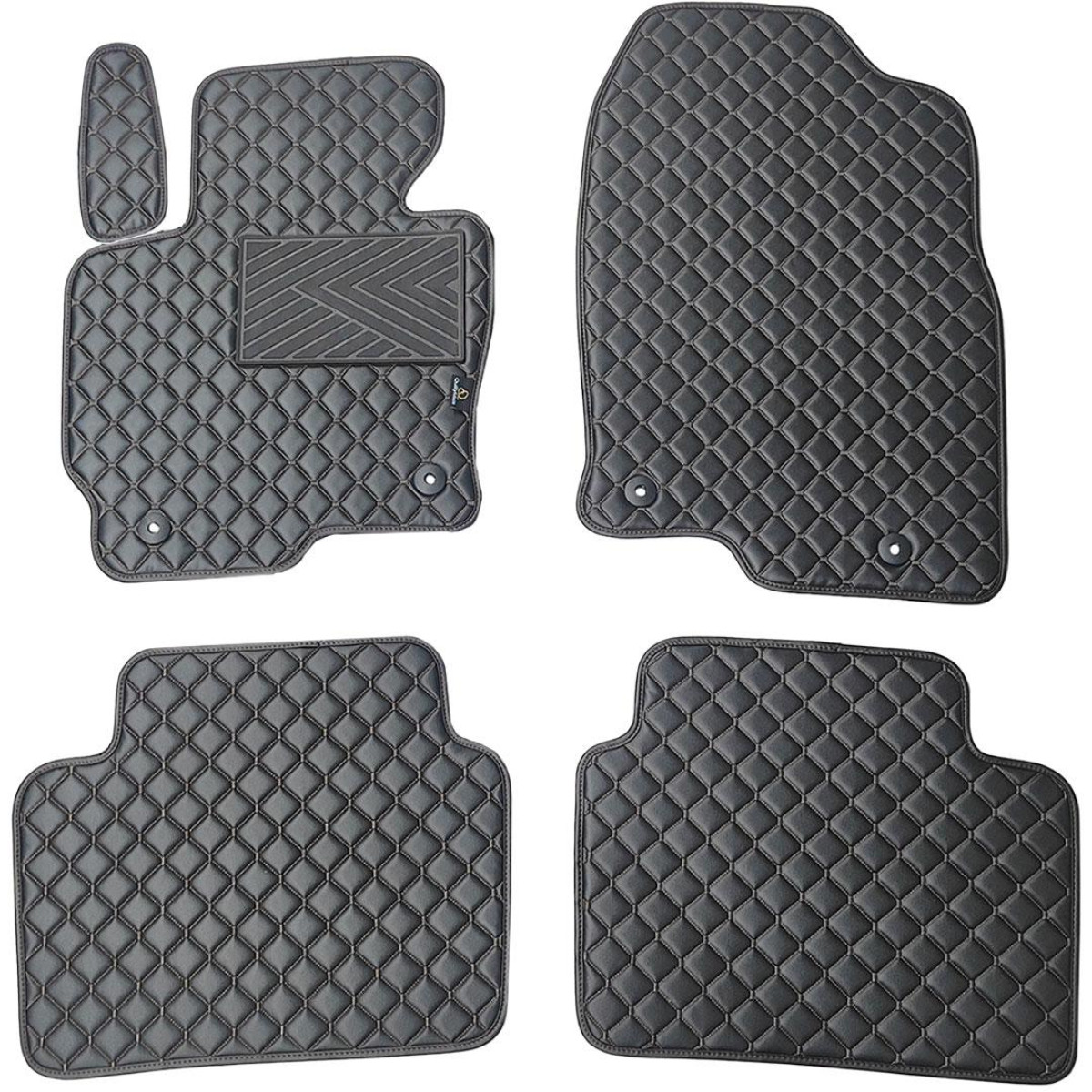 Eko ādas paklājiņi QuiltyMats MAZDA CX-5 2012-2016g. (Melna / melnas šuves)