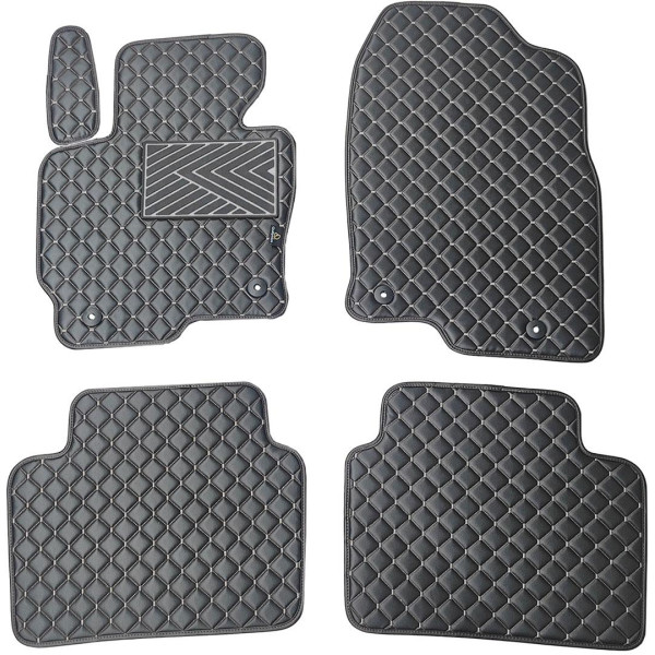 Eko ādas paklājiņi QuiltyMats MAZDA CX-5 2012-2016g. (Melna / pelēkas šuves)