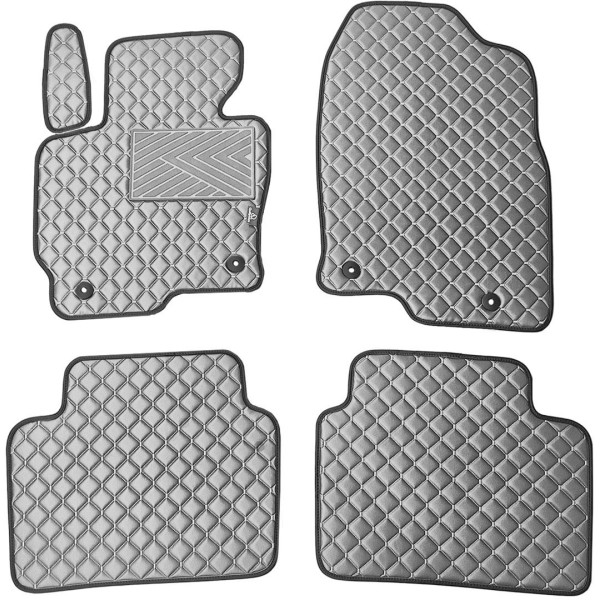 Eko ādas paklājiņi QuiltyMats MAZDA CX-5 2012-2016g. (Pelēks / pelēkas šuves)