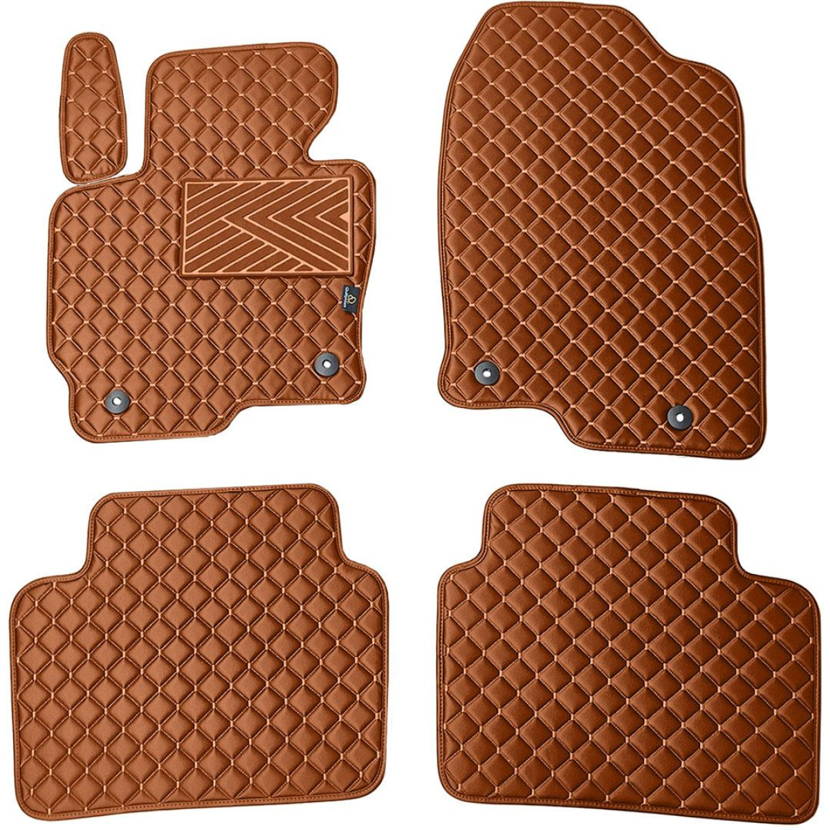 Eko ādas paklājiņi QuiltyMats MAZDA CX-5 2012-2016g. (Brūns / brūnas šuves)