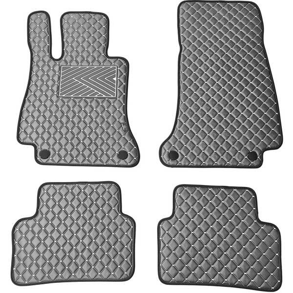 Eko ādas paklājiņi QuiltyMats MERCEDES-BENZ E-class W213 2016-2023g. (Pelēks / pelēkas šuves)