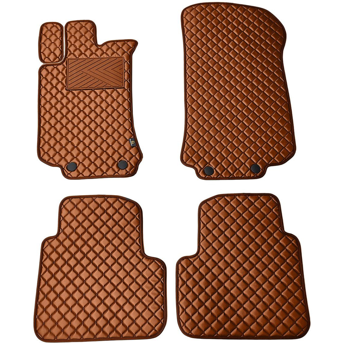 Eko ādas paklājiņi QuiltyMats MERCEDES-BENZ R-class W251 2005-2015g. (Brūns / brūnas šuves)