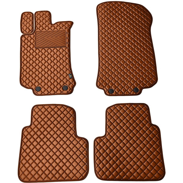 Eko ādas paklājiņi QuiltyMats MERCEDES-BENZ R-class W251 2005-2015g. (Brūns / brūnas šuves)