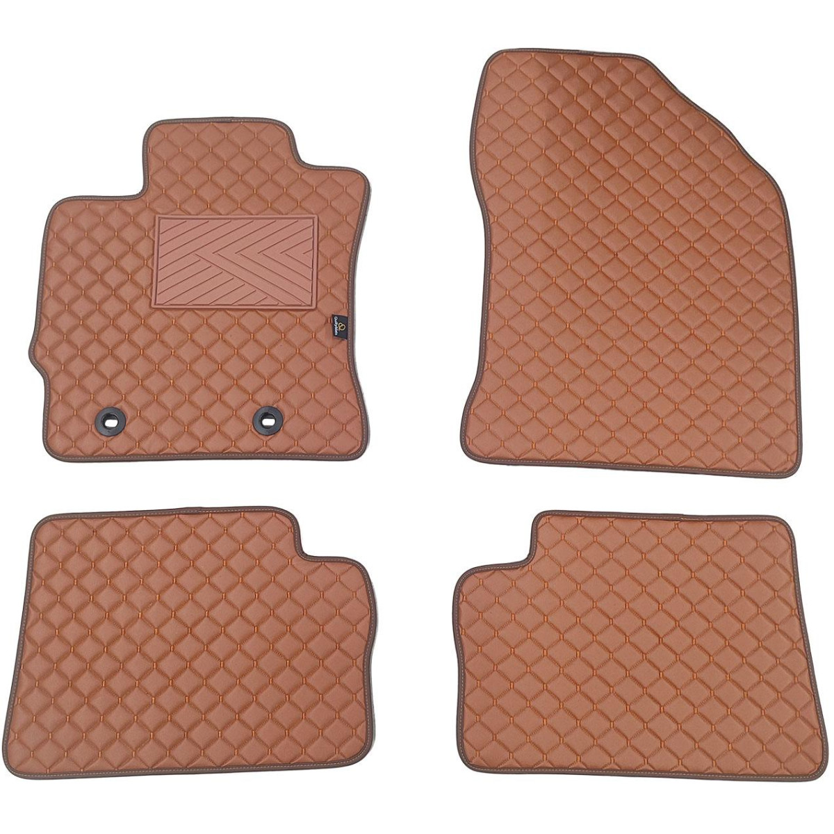 Eko ādas paklājiņi QuiltyMats TOYOTA AURIS 2012-2019g. (Brūns / brūnas šuves)