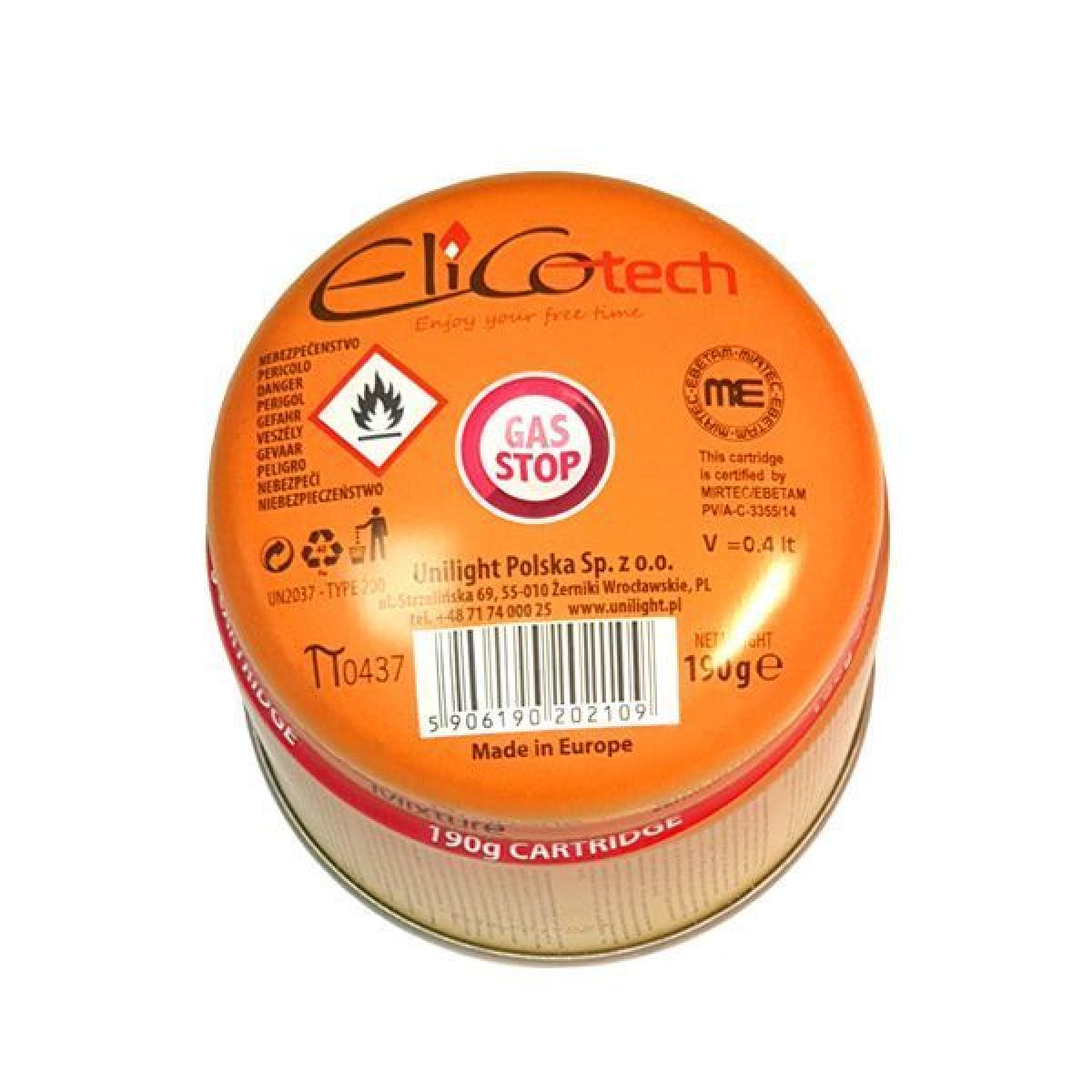 Gāzes baloniņš - patrona, Gas Stop, 190 g