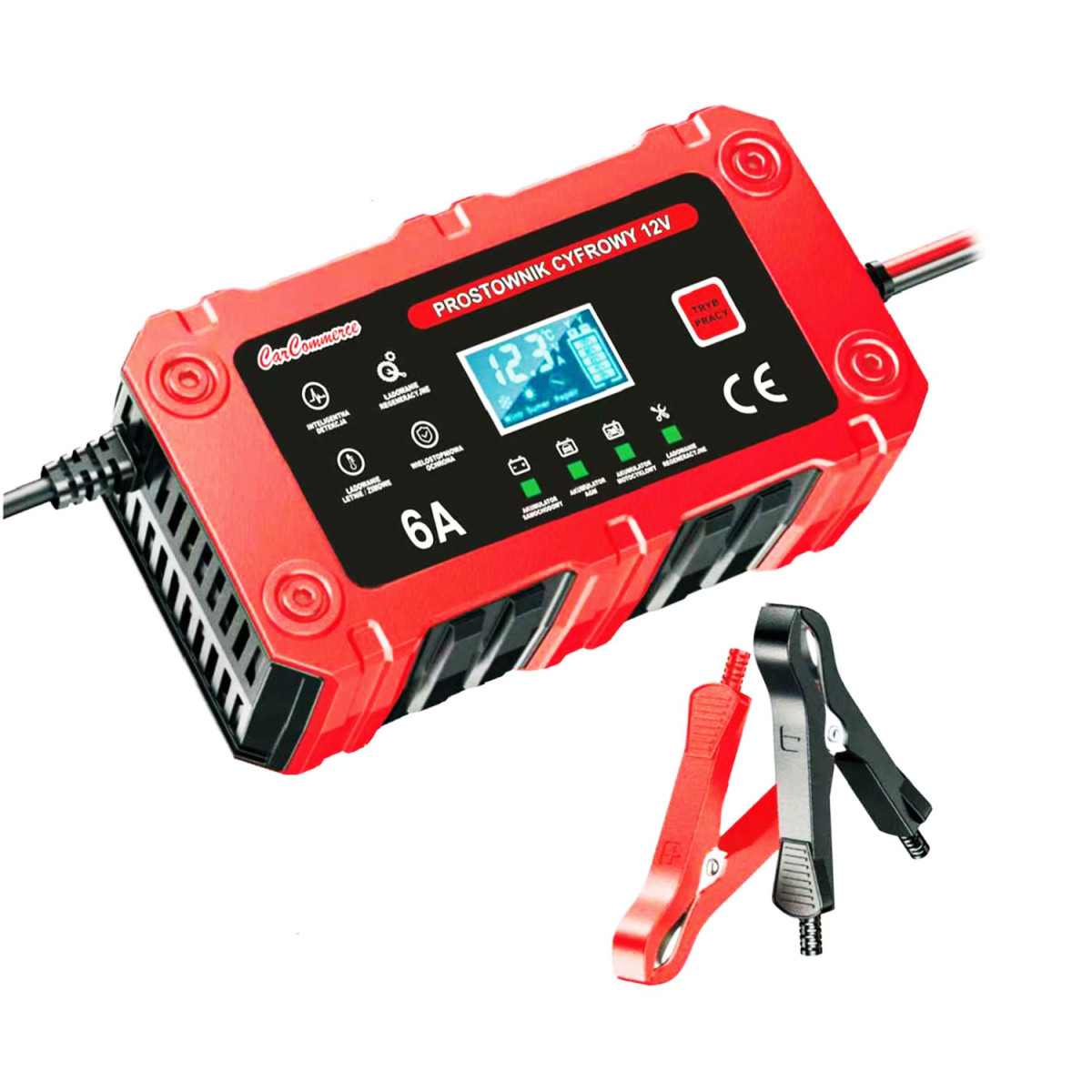 Digitālais akumulatora lādētājs, 12 V, 6 A, LiFePO4 / AGM / GEL, BC-1206