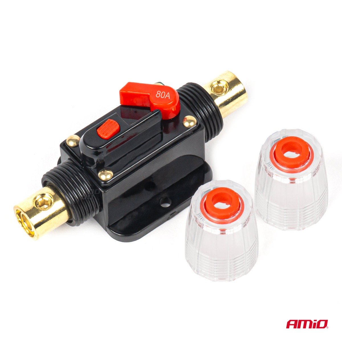 Automātiskais automašīnas drošinātājs/automātiskais slēdzis 12-48V 80A AMIO-03820