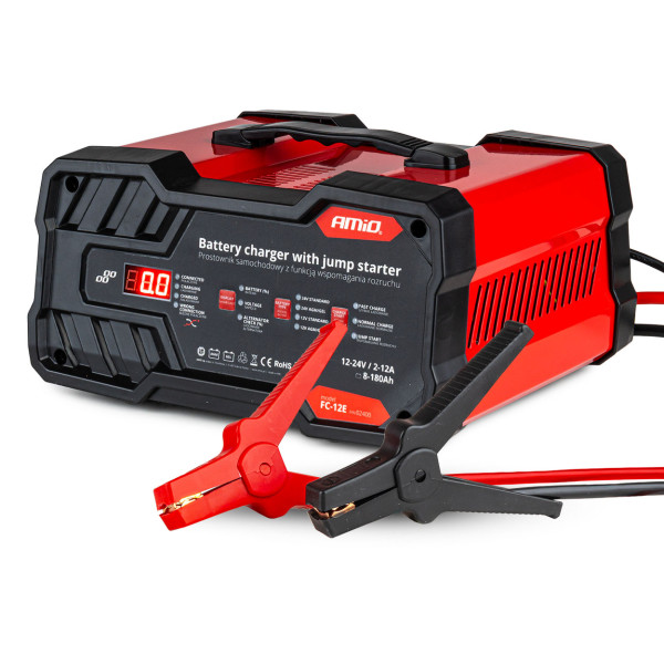 Lādētājs ar palaišanas funkciju 12/24V 12A / Boost 75A 12V AMIO-02400