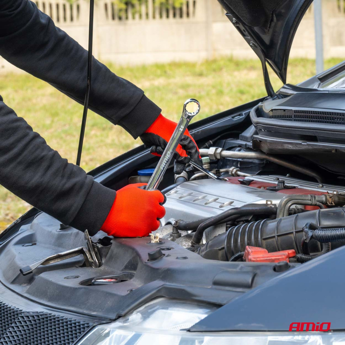 Kombinēto atslēgu komplekts, saliektas 6–32 mm, 12 gab., AMIO-04197