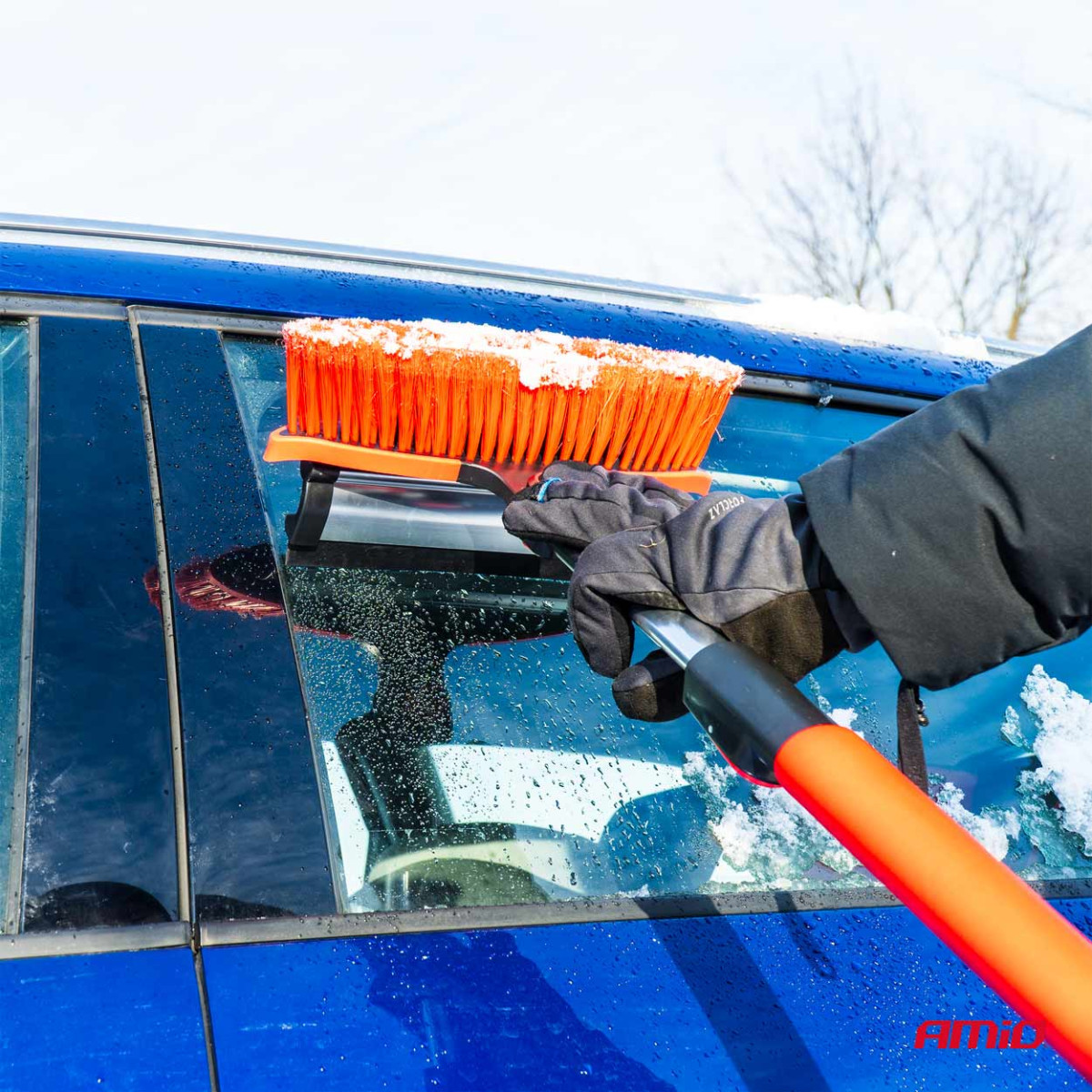 Liela teleskopiska sniega birste ar skrāpi 98–134 cm