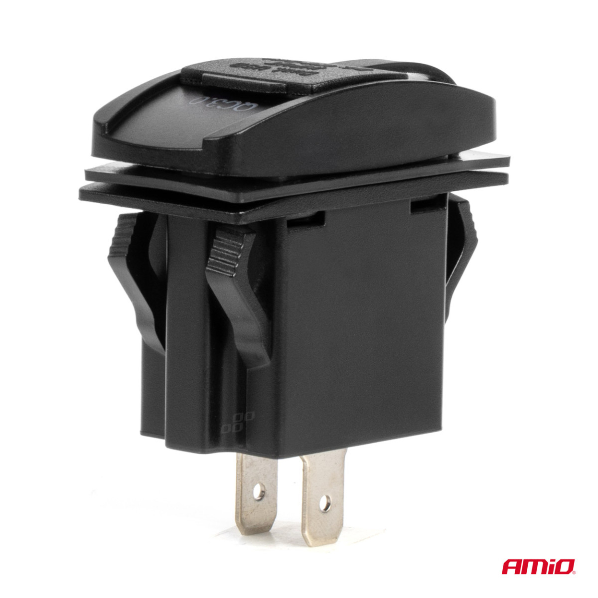 Ūdensizturīgs telefona lādētājs ar sarkanu LED apgaismojumu, USB + USB C QC3.0 12/24V AMIO-04229