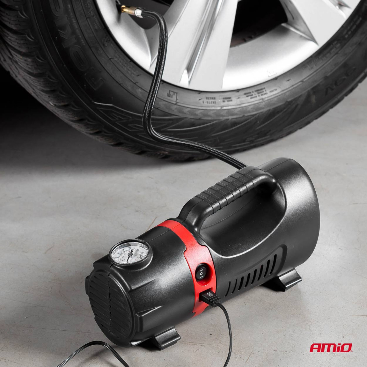 Automašīnas gaisa kompresors 12V/230V ACOMP-09 AMIO-02383