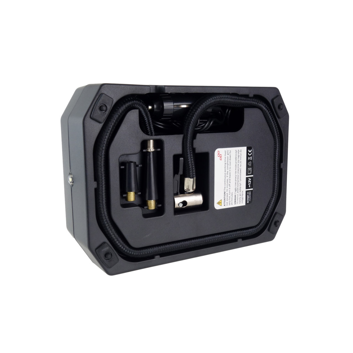 Auto kompresors 12V ar digitālo spiediena mērītāju un LED, AMIO-02384