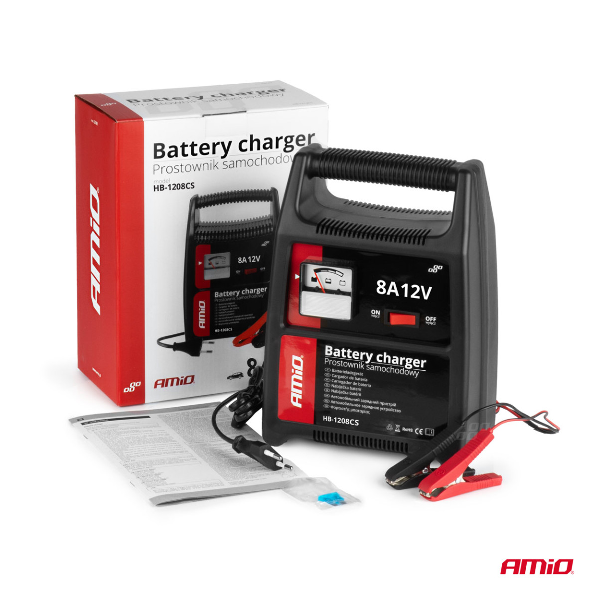 Akumulatora lādētājs SBC-8A 8A 12V AMIO-02086