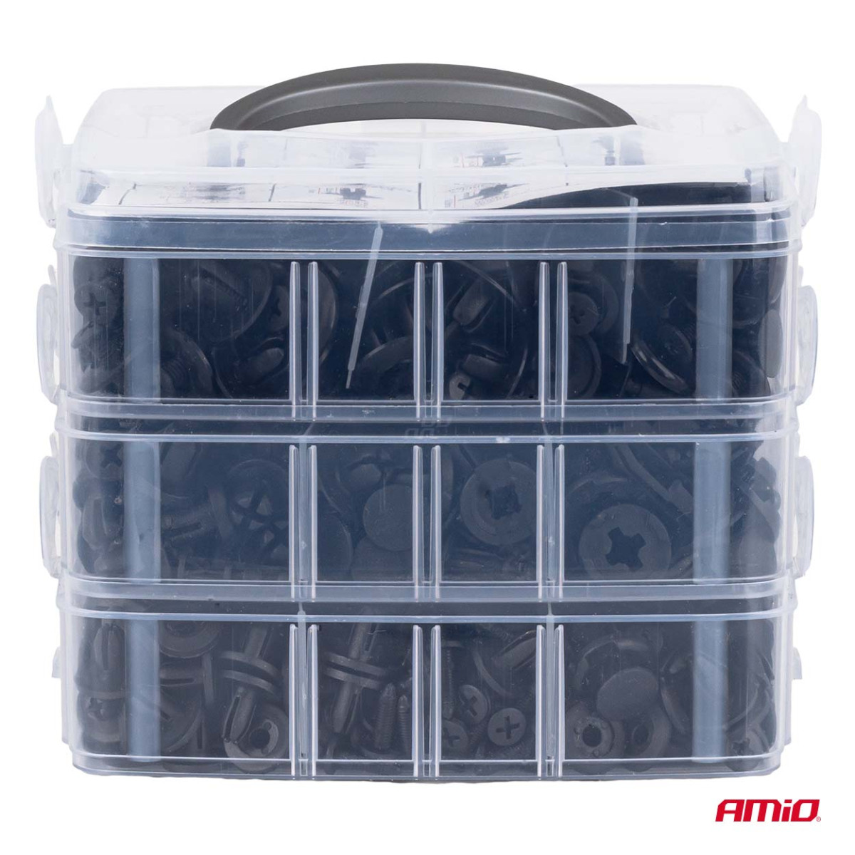 Automašīnas āķu un polsterējuma turētāju komplekts ar izvilkšanas instrumentu, 650 gab., AMIO-04433