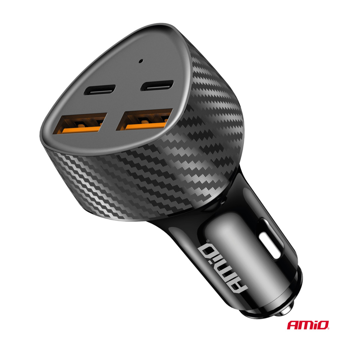 Automašīnas lādētājs 50W 2xUSB-A + 2xUSB-C AMIO-04284